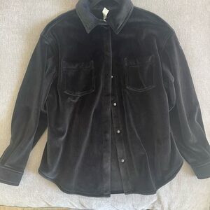 ALO Yoga Black Corduroy Shacket Pre-Owned Medium